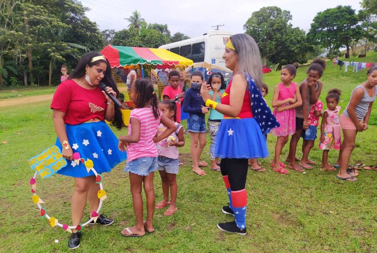 Camacã: Caravana da Alegria leva diversão para as crianças de Jacareci e Assentamento Nova Ipiranga
